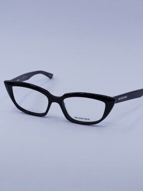 Balenciaga BB0063O 001 Eyeglasses Black 52mm Cat Eye Frame